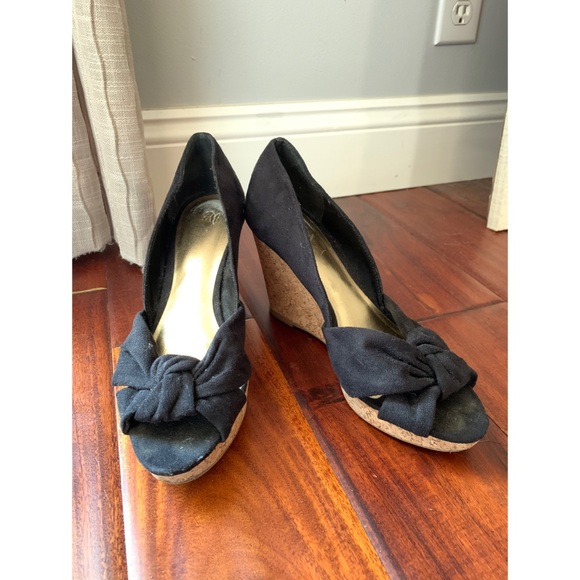 H&M Women’s open toe black wedges - Picture 3 of 7